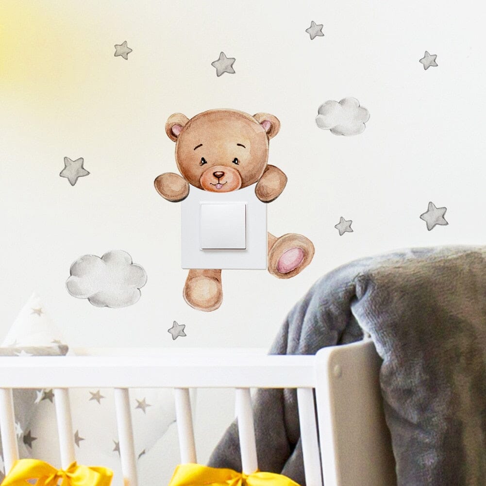 Stickybear™ - Sticker ourson décoratif | Chambre d'enfants - La planète des poupons