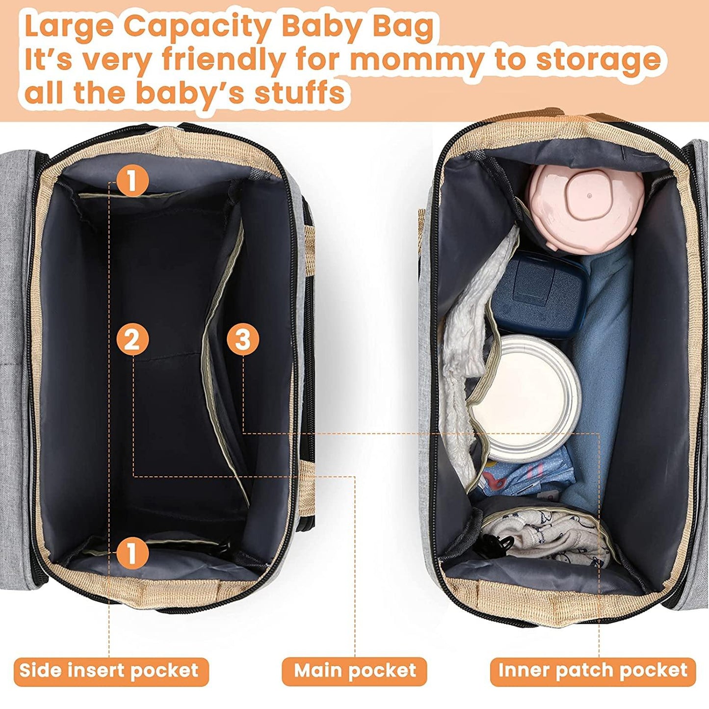 Sac à langer portatif | Berceau de voyage BabyNappy™ - La planète des poupons