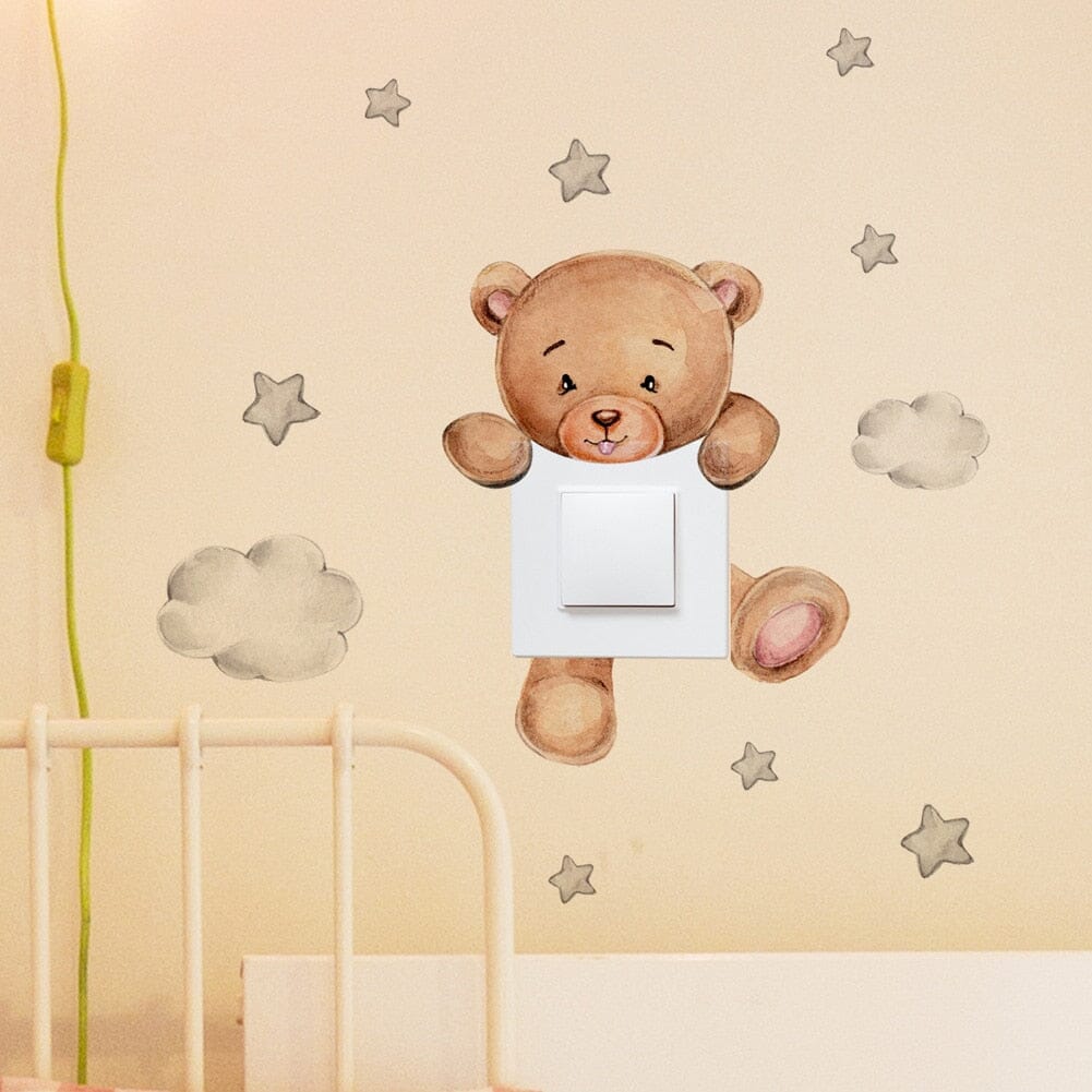 Stickybear™ - Sticker ourson décoratif | Chambre d'enfants - La planète des poupons