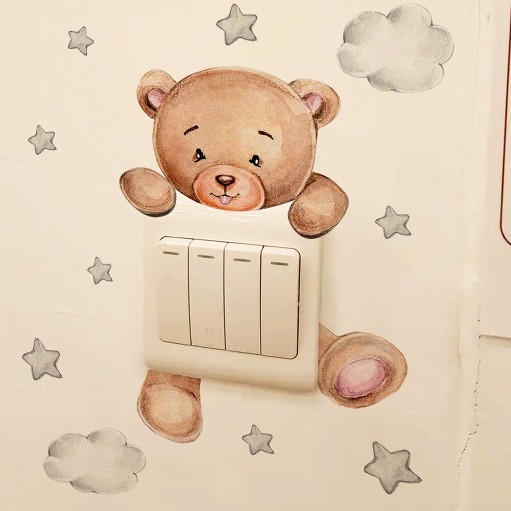 Stickybear™ - Sticker ourson décoratif | Chambre d'enfants - La planète des poupons