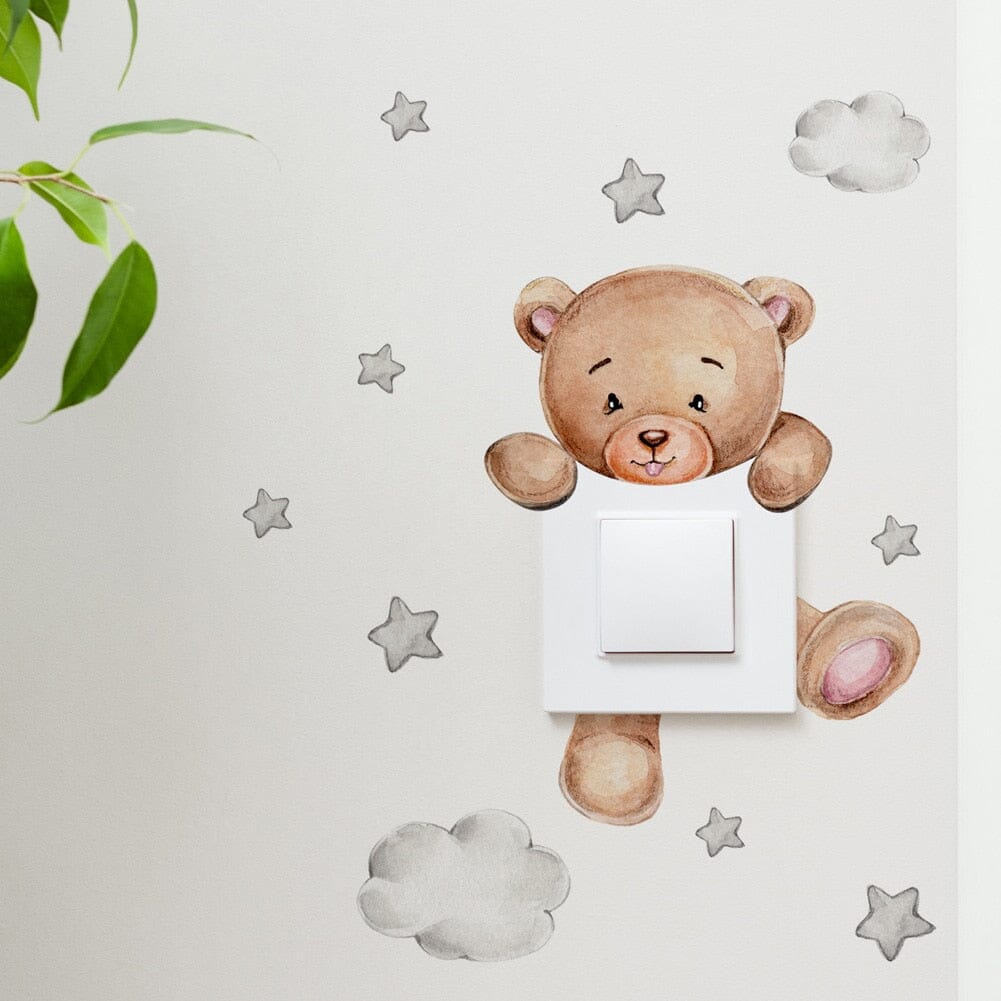 Stickybear™ - Sticker ourson décoratif | Chambre d'enfants - La planète des poupons